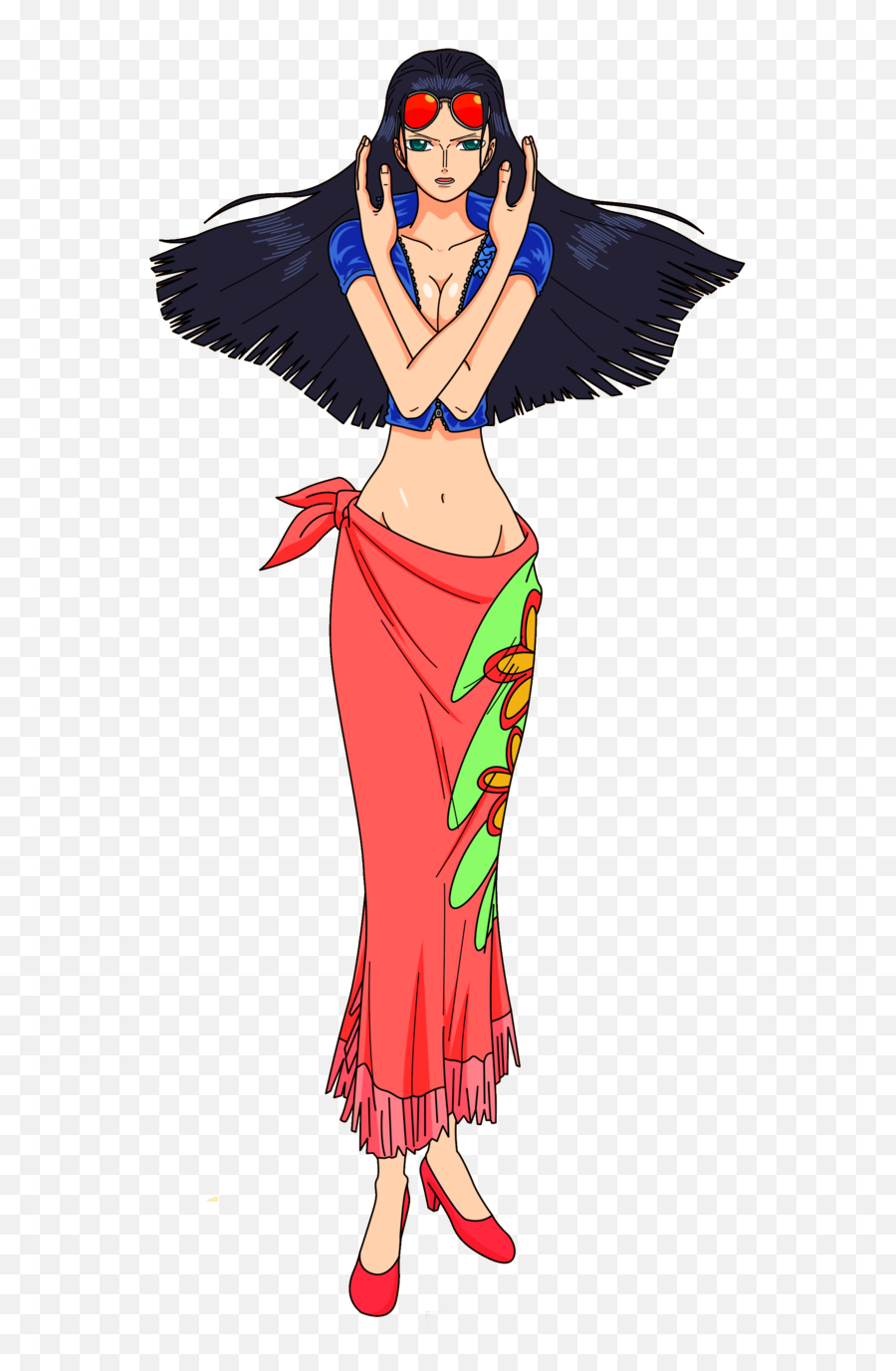 One Piece Nico Robin Red Skirt Png Image Nico Robin One Piece Png