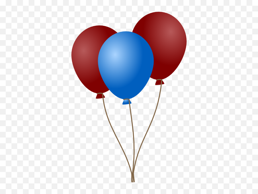 Red Balloon Clipart - Balloons Red White And Blue Transparent Png,Red Balloon Transparent Background