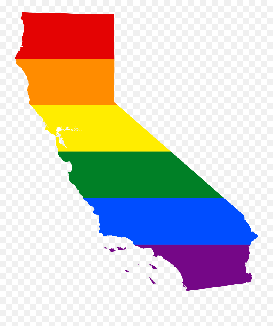 Lgbt Flag Map Of California - California Political Map 2019 Png,California Flag Png