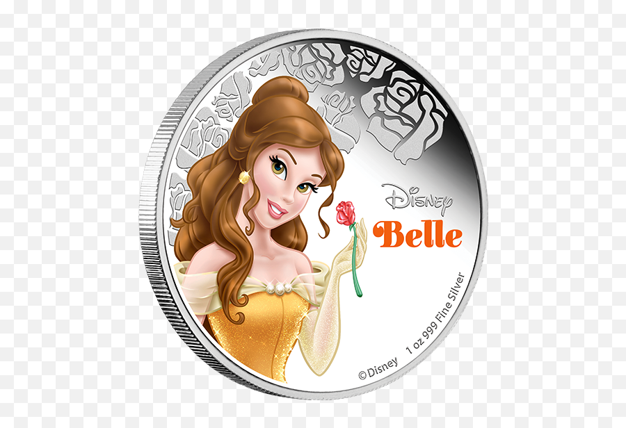 Fine Silver Coin Disney Princess Belle - Beauty And The Beast Coin Png,Belle Png
