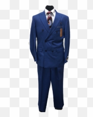 Steve Harvey Blue Double Breasted Suit Png