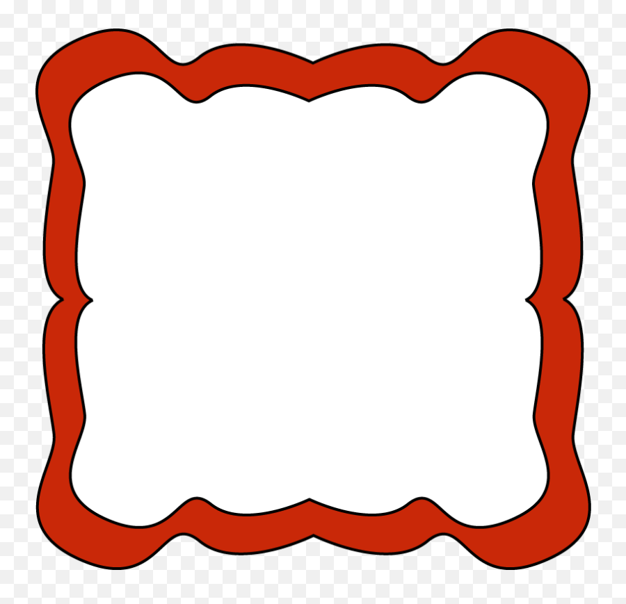 Library Of Image School Borders Png Files - Red Curvy Frame,School Border Png