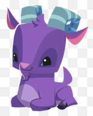 Goat Sitting Purple - Animal Jam Goat Png Clipart Full Animal Jam Play Wild Goats,Animal Jam Png