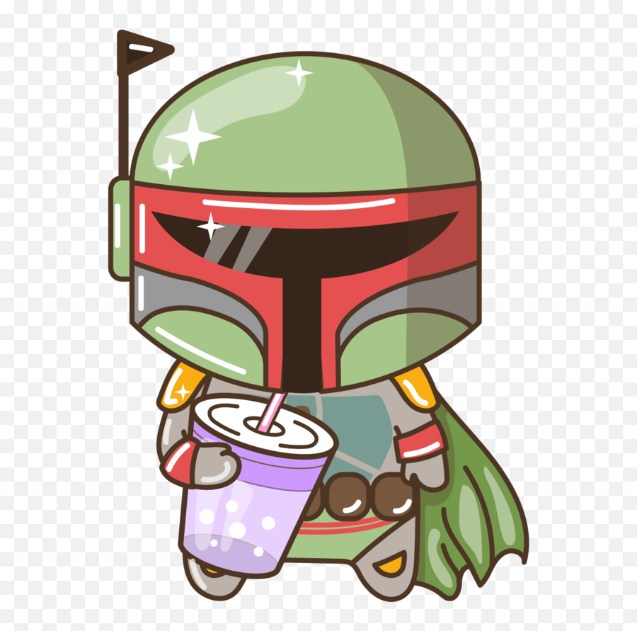 Boba Fett By - Cute Clipart Boba Fett Png,Boba Fett Helmet Png