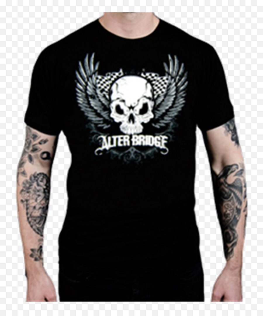 Alterbridge Skull Wings Men - Iron Maiden First Album Shirt Png,Alter Bridge Logo