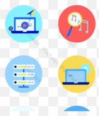 6 Circular Vector Internet App Icon - Vertical png