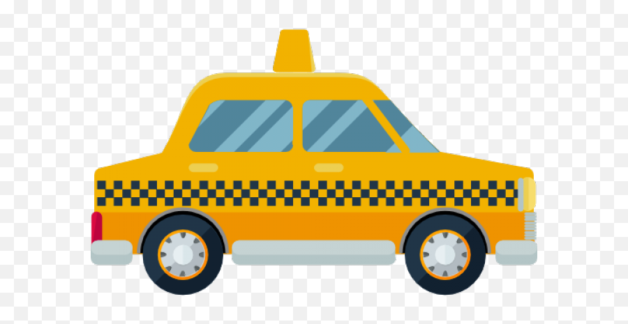 Taxi Clipart Transportation - Yellow Cab Cartoon Png,Taxi Cab Png - free  transparent png images 