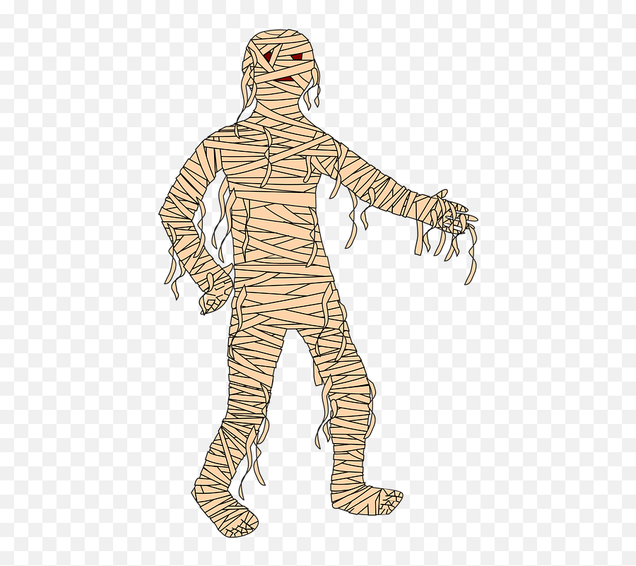Mummy Cartoon Halloween - Free Vector Graphic On Pixabay Egyptian Mummy For Kids Png,Cartoon Body Png