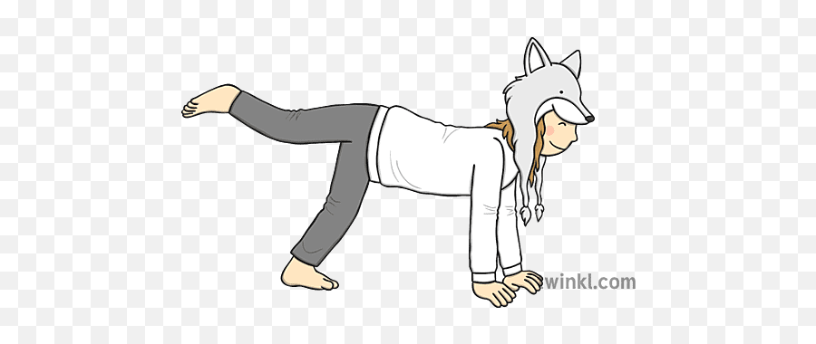 Arctic Fox Pose Illustration - Twinkl Stretches Png,Arctic Fox Icon
