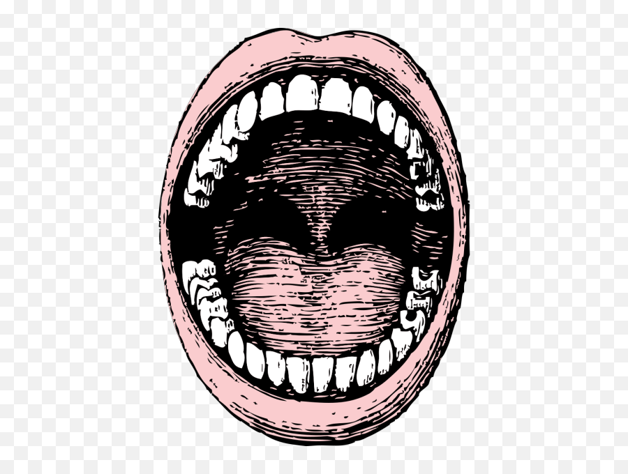 Clipart - Open Mouth Screaming Mouth Png Transparent Open Mouth Line Drawing,Smiling Mouth Png