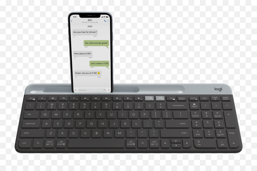 Logitech K580 Slim Multi - Device Wireless Keyboard With Bluetooth Logitech K580 Keyboard Png,Phone Keyboard Icon Iphone 5