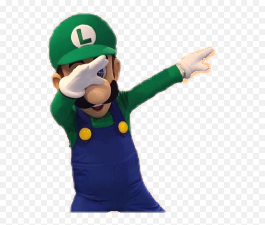 Dab Luigi - Sticker By Leigh Anne Dabbing Luigi Transparent Png,Luigi Plush Png