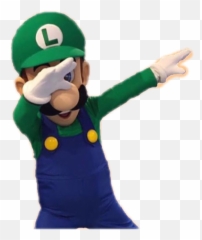 Dab Luigi - Sticker By Leigh Anne Dabbing Luigi Transparent Png,Luigi Plush Png