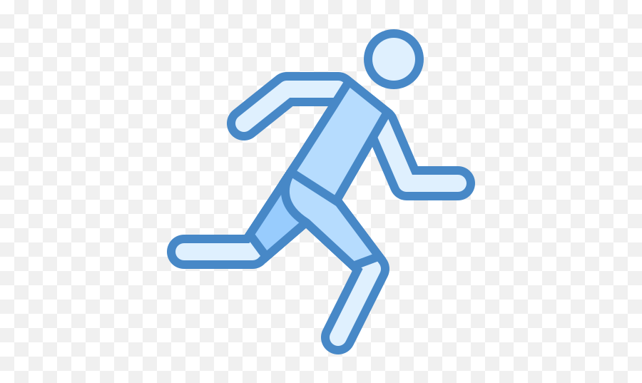 Running Icon In Blue Ui Style - Running Man Creative Commons Png,Running Man Icon