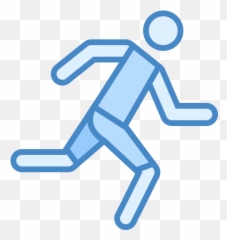 Running Icon Blue Ui Style - Man Creative Commons png