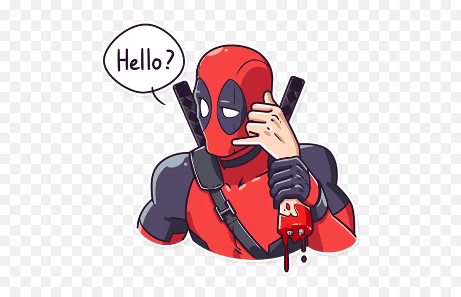 Download Free Protective Deadpool Gear Telegram Sticker - Deadpool Sticker Telegram Png,Deadpool Png