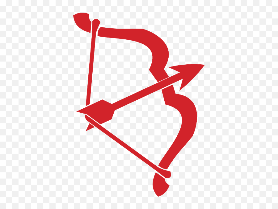 Bow And Arrow Red Clip Art - Vector Clip Art Png,Click Here Arrow Icon