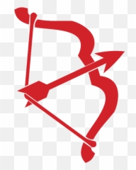 Bow And Arrow Red Clip Art - vector clip art png
