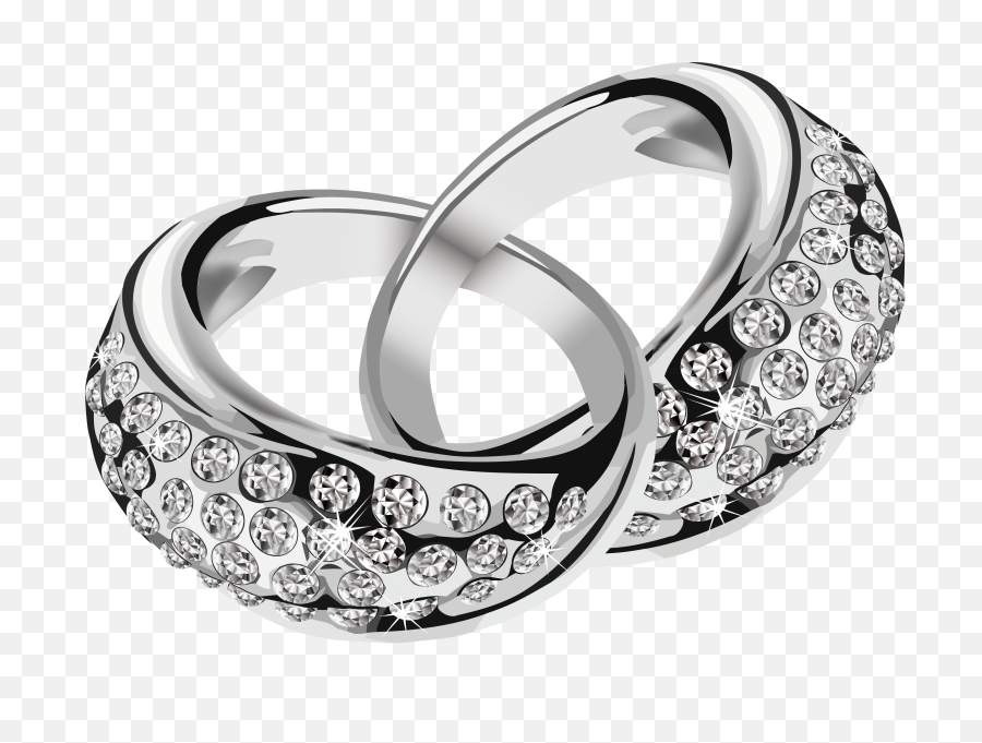 Silver Rings With Diamonds Png Clipart - Silver Wedding Ring Png,Diamond Ring Png