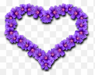 Flower Heart Png Image - Purepng Free Transparent Cc0 Png Purple Flower Love Heart,Blue Heart Png