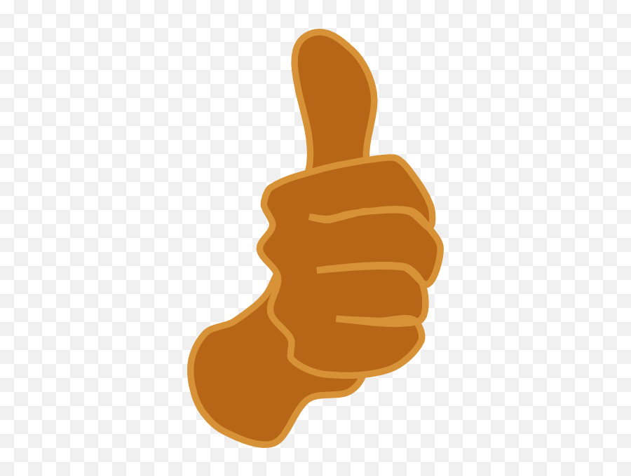 Brown Thumbs Up Clipart - Thumbs Up Brown Clip Art Png,Thumbs Up Emoji Transparent