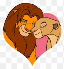 Clip Art Of Simba And Nala - Lion King Simba And Nala Clipart Png,Nala Png