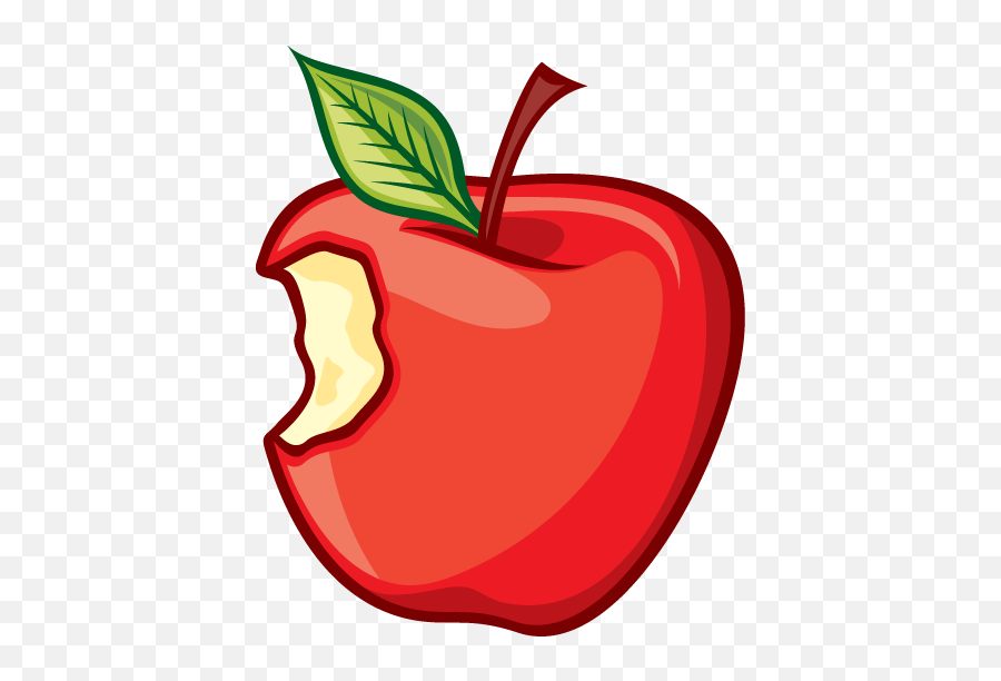 Free Cartoon Apple Png Download - Bitten Apple Vector,Bitten Apple Png