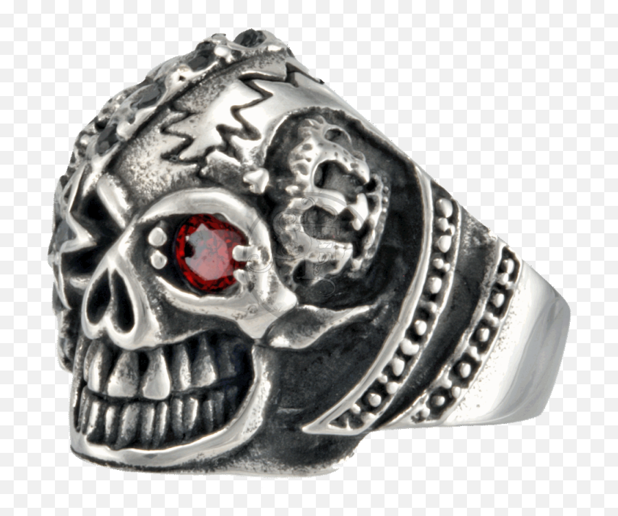 Pirate Skull Eye Patch Biker Ring - Skull Png,Eye Patch Png