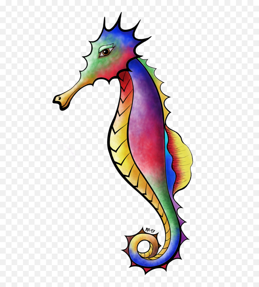 Download Seahorse Drawing Colorful - Northern Seahorse Png Seahorses,Seahorse Png