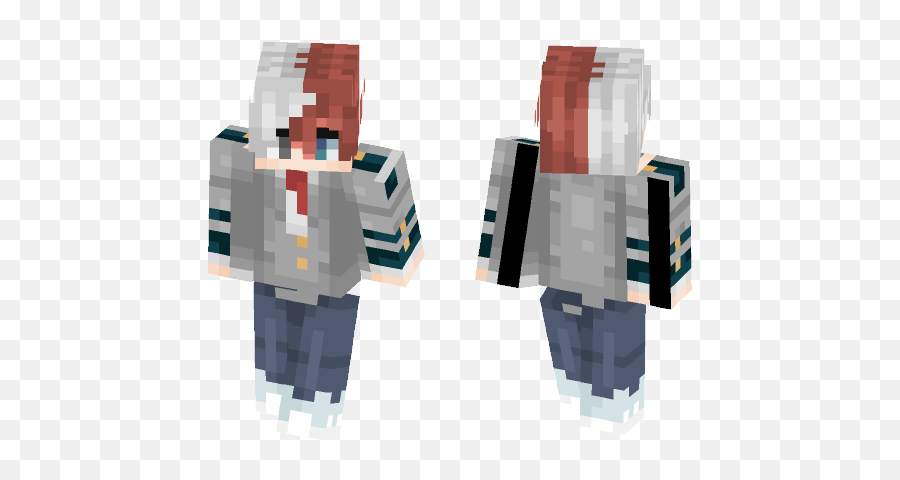 Download Shouto Todoroki Minecraft Skin For Free - Todoroki Hair Minecraft Skin Png,Todoroki Png