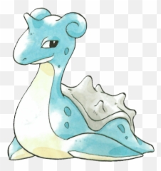 Lapras From The Official Artwork Set For Pokemon Red And - Pokemon Lapras Original Art Png,Lapras Png