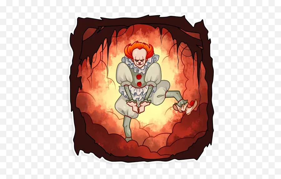 Pennywise Whatsapp Stickers - Stickers Cloud Pennywise Sticker Png,Pennywise Transparent