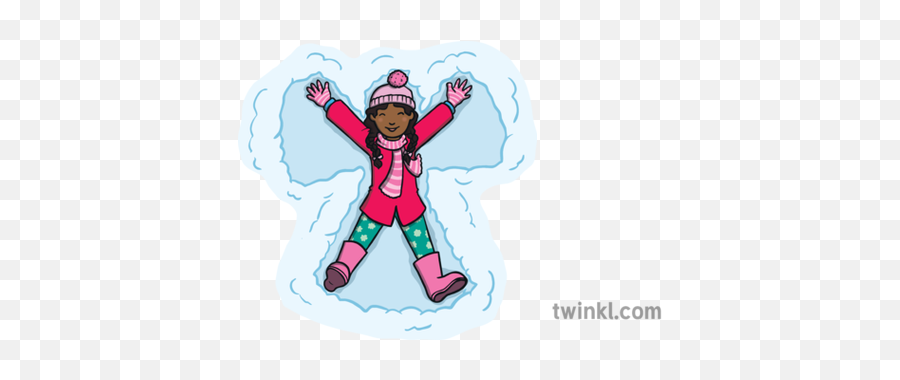 Snow Angel Illustration - Twinkl Snow Twinkl Png,Snowing Transparent