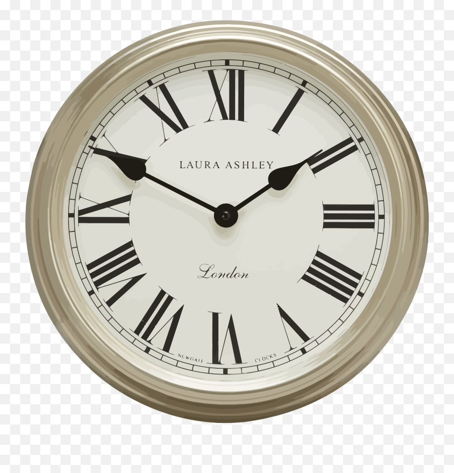 Laura Ashley London Clock Clipart Png - Roman Numeral Clock Face Png,Clocks Png