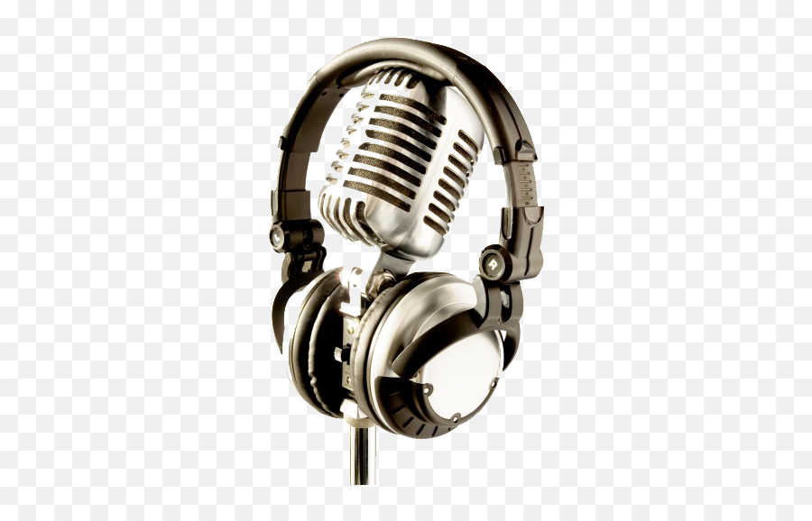Microfono De Radio Png - Microphone And Headphones Png,Radio Png