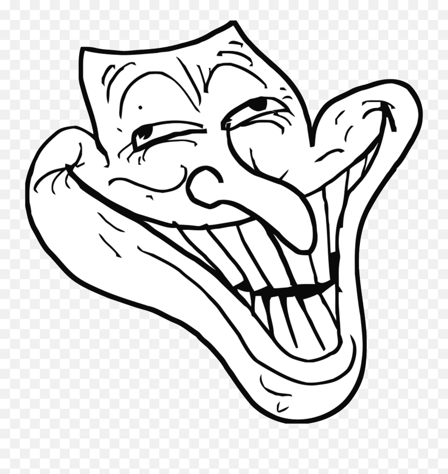 Trollface Png Transparent - Funny Face Meme Cartoon,Troll Face Png No Background
