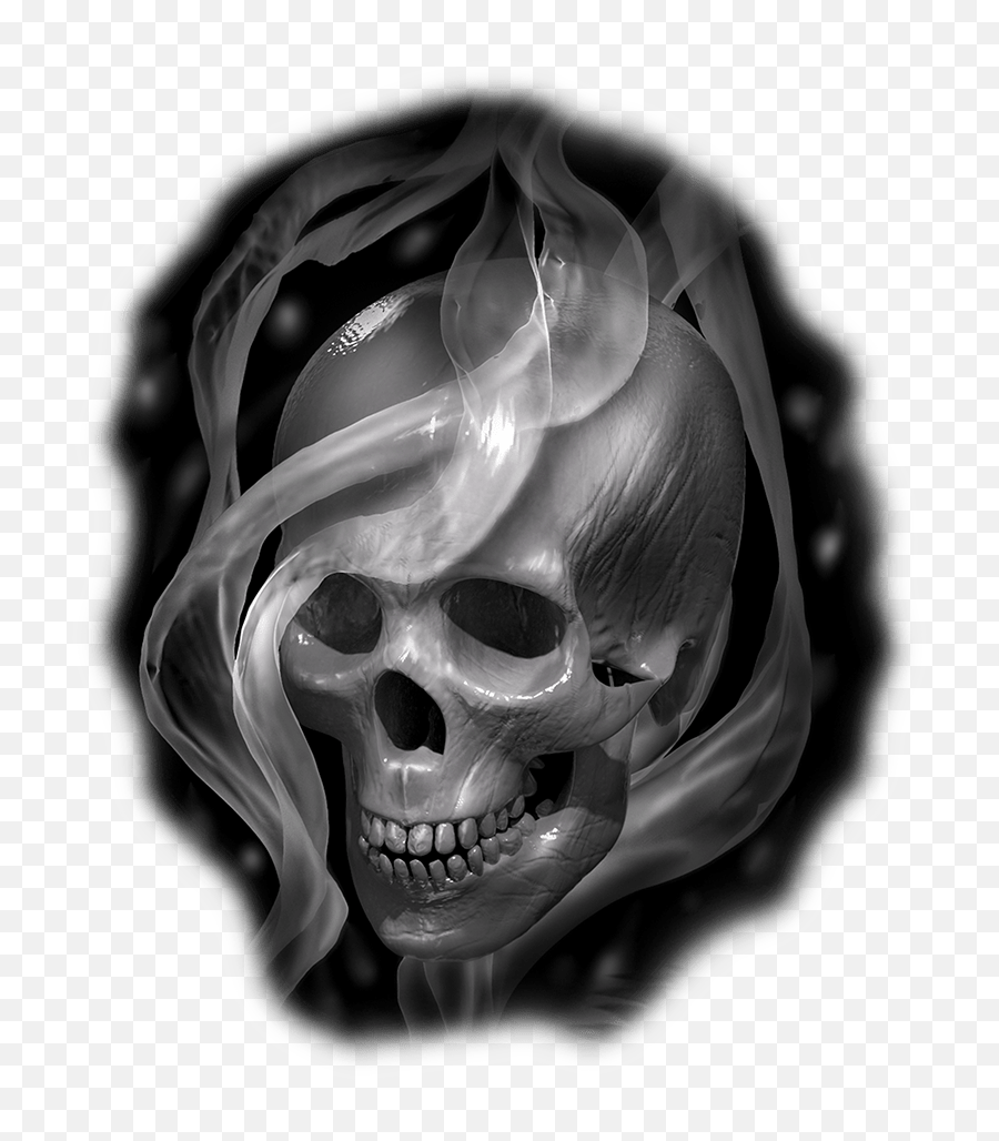 Skull With Ribbon 3d Tattoo Patrick Oleson Green Fox - Skull 3d New Tattoo Design Png,3d Skull Png