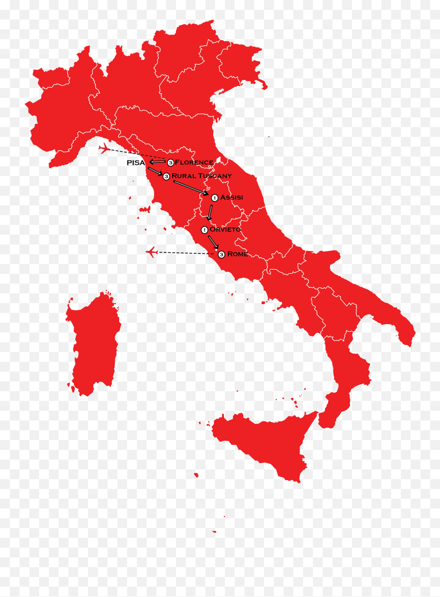 Italy Regions Sacred Heart - Eat And Drink Like A European Italy Map Gray Png,Sacred Heart Png