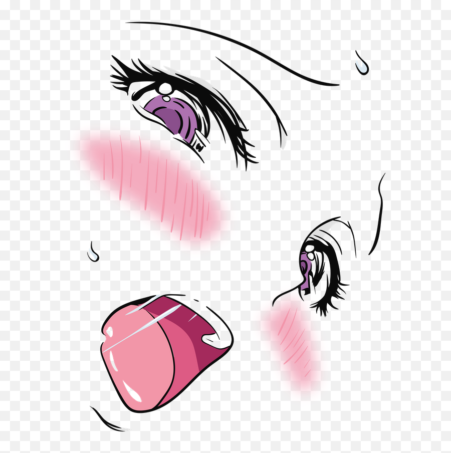 Ahegao face transparent background
