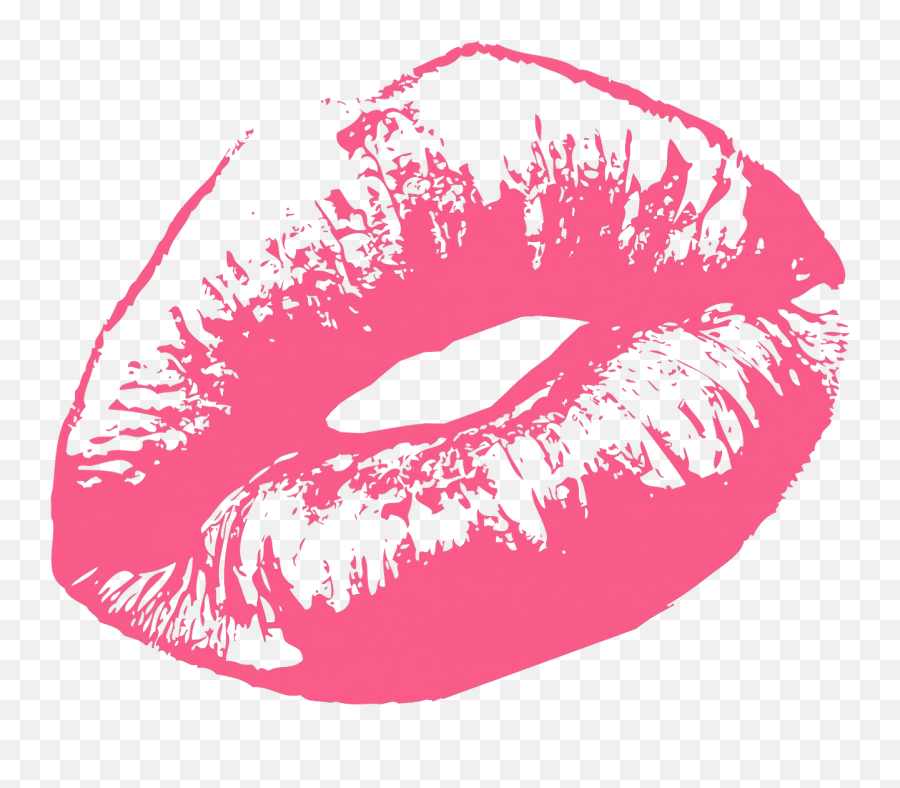 Pink Kiss Mark Clipart - Pink Lips Posters Png,Kiss Mark Transparent