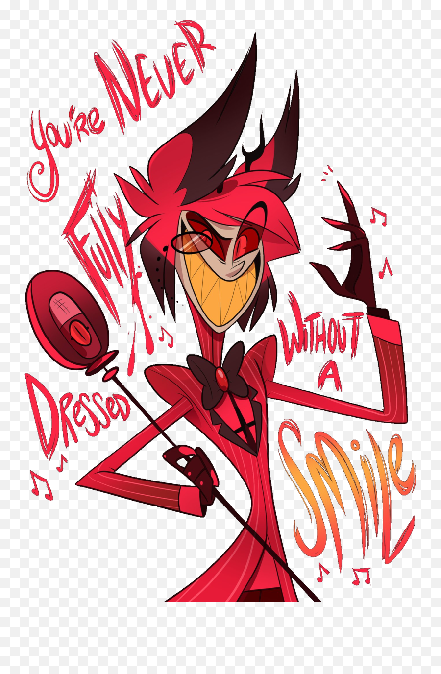 I Made A Png Version Of The T - Shirt Design It Took A Sh Alastor Hazbin Hotel,T Shirts Png