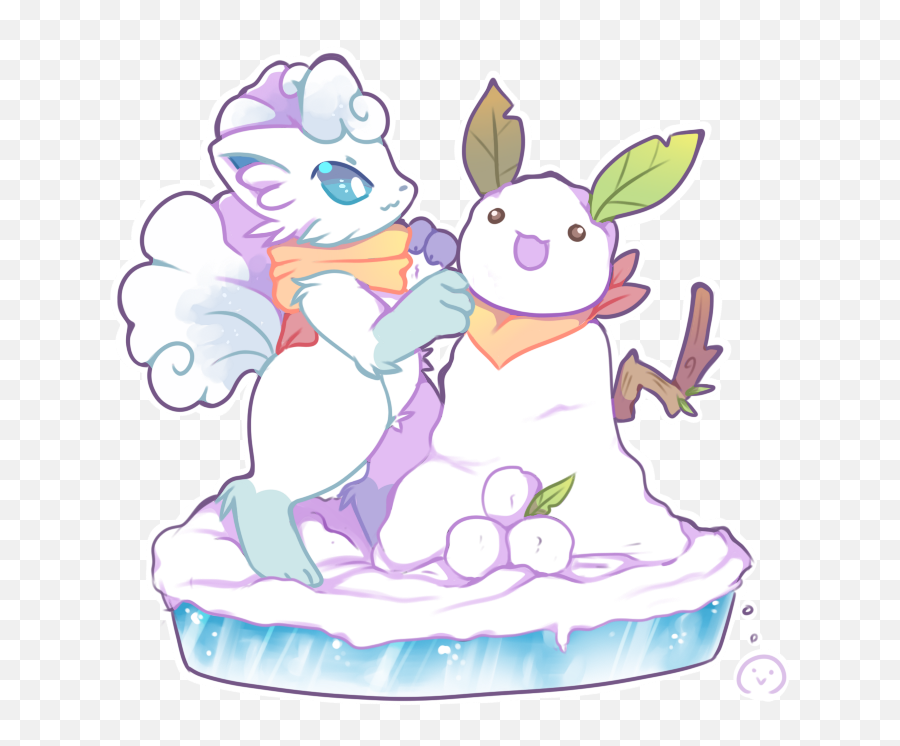 Alolan Vulpix Building An Snowchu Pokémon Sun And Moon - Fictional Character Png,Vulpix Transparent