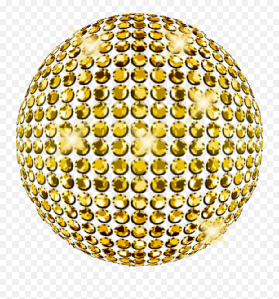 Gold Disco Sticker - Gold Disco Ball Png,Gold Disco Ball Png