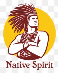 Indian Feather Png - American Indian Retror 4572729 Vippng Native Logo Transparent