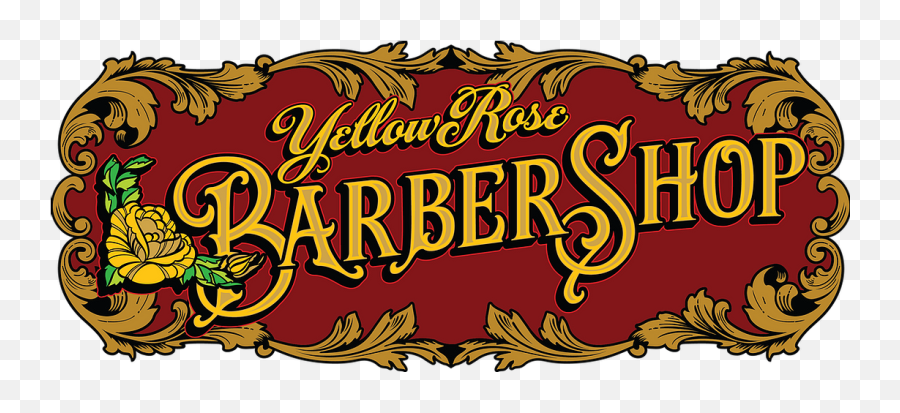 Barber Yellow Rose Barbershop Texas - Decorative Png,Barber Logo Png
