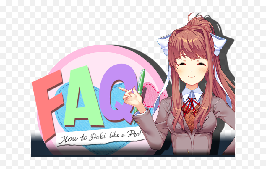 Steam Community Guide Faq Very Frequently Asked - Anime Girl Waving Png,Doki Doki Literature Club Transparent