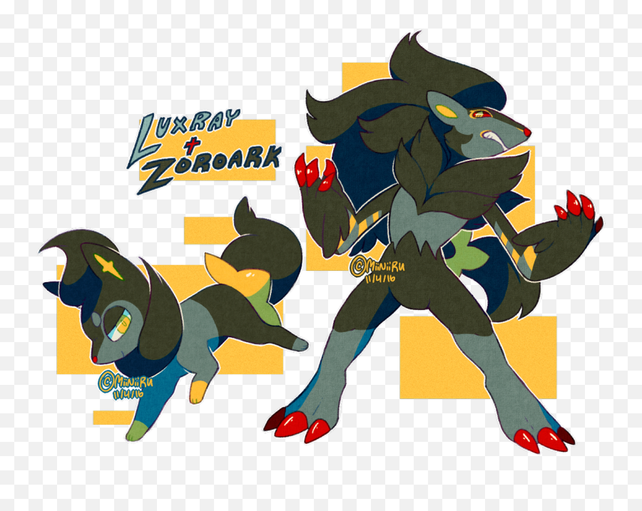 Download Shock Rt Salphe - Zoroark Luxray Fusion Png Image Zoroark Luxray Fusion,Luxray Png