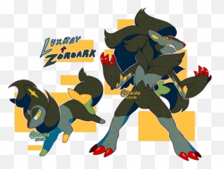 Download Shock Rt Salphe - Zoroark Luxray Fusion Png Image Zoroark Luxray Fusion,Luxray Png