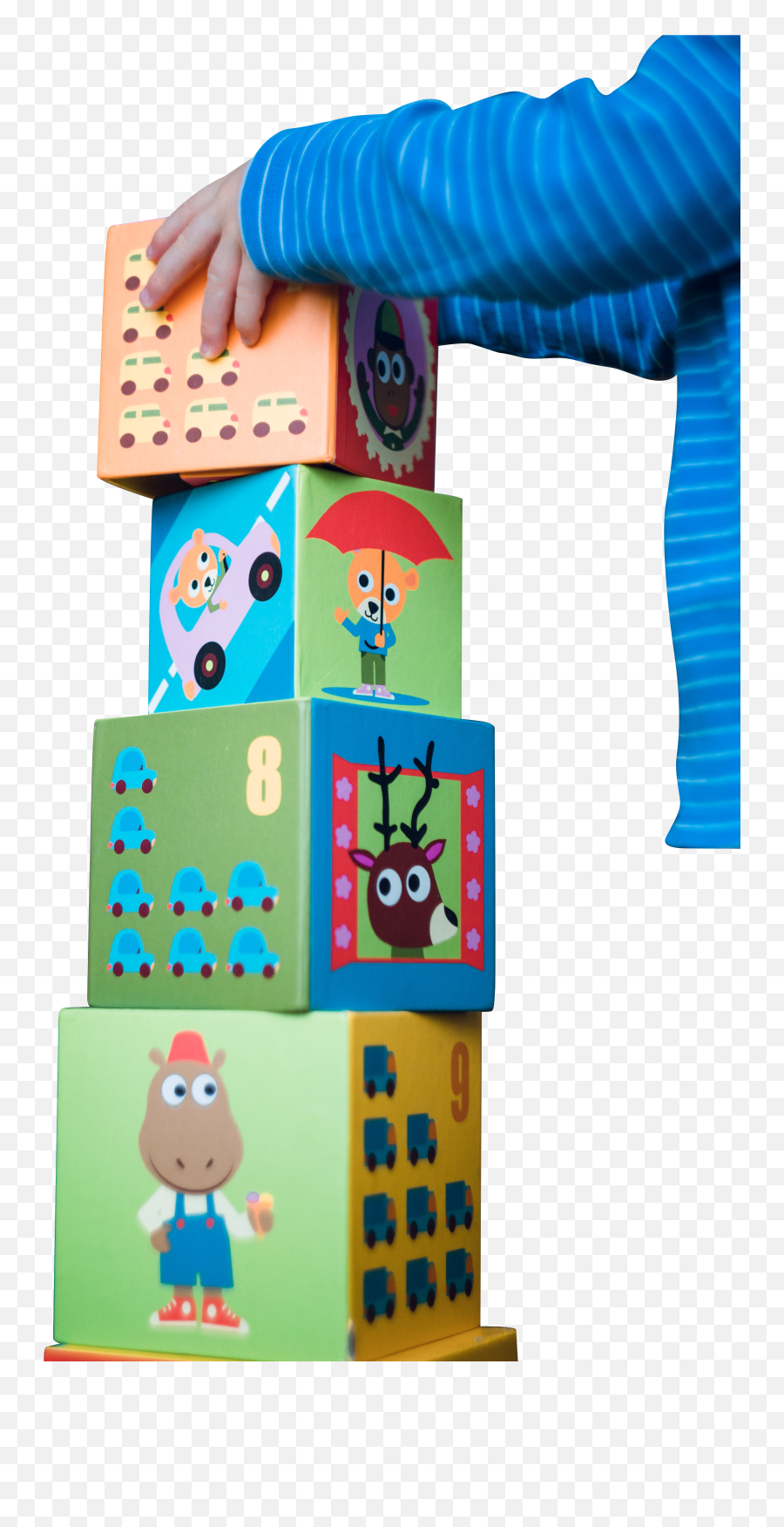 Kid Stacking Toy Blocks Transparent Background Png - Free Child,Baby Toys Png