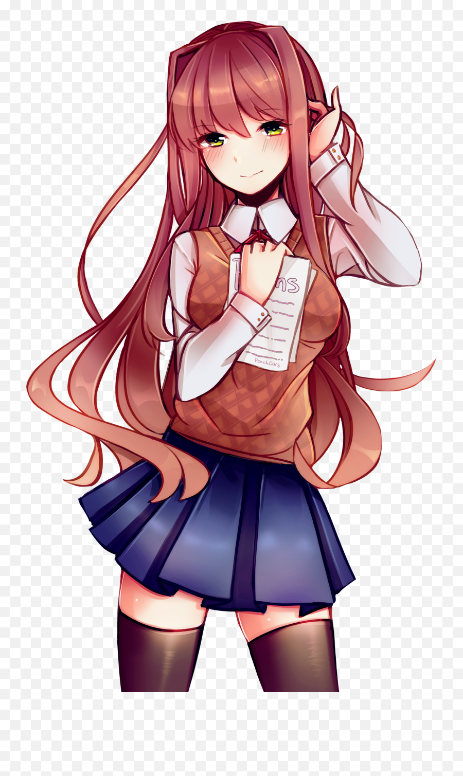 Monika Doki Literature Club Image 2634226 Png Logo